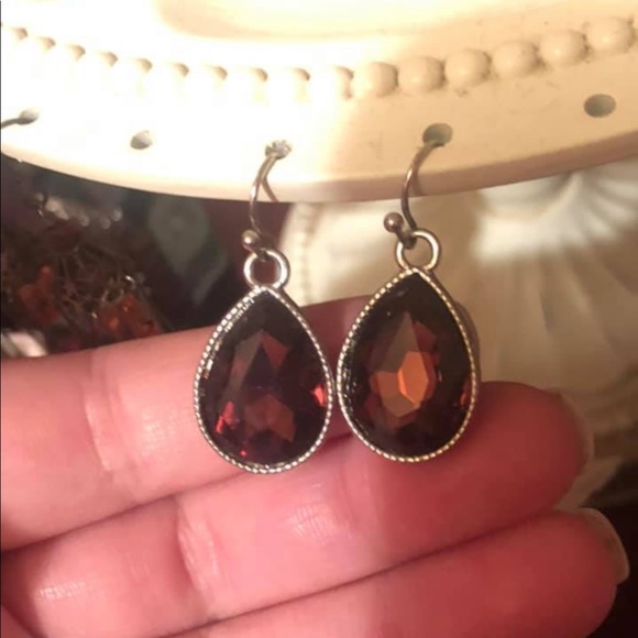 Charming Charlie Jewelry - Drop Earrings Purple